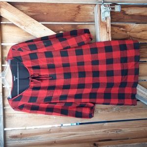 Madewell red & black plaid dress medium